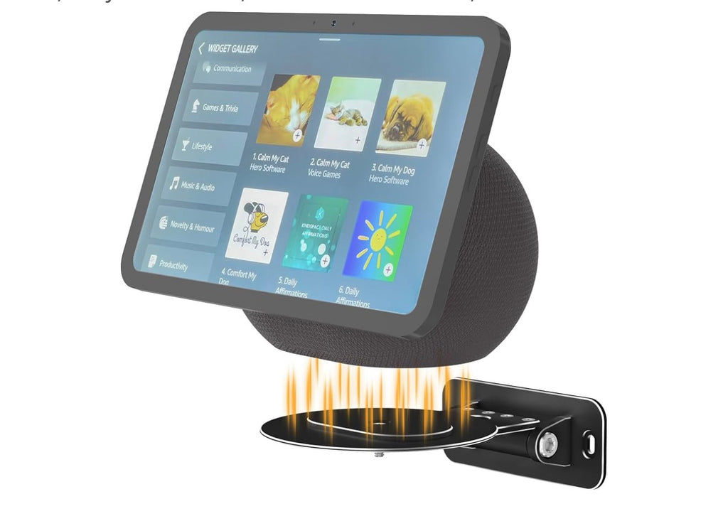 Magnetic Wall Mount Shelf Compatible with Echo Show 8 & Echo Show 11 - Black