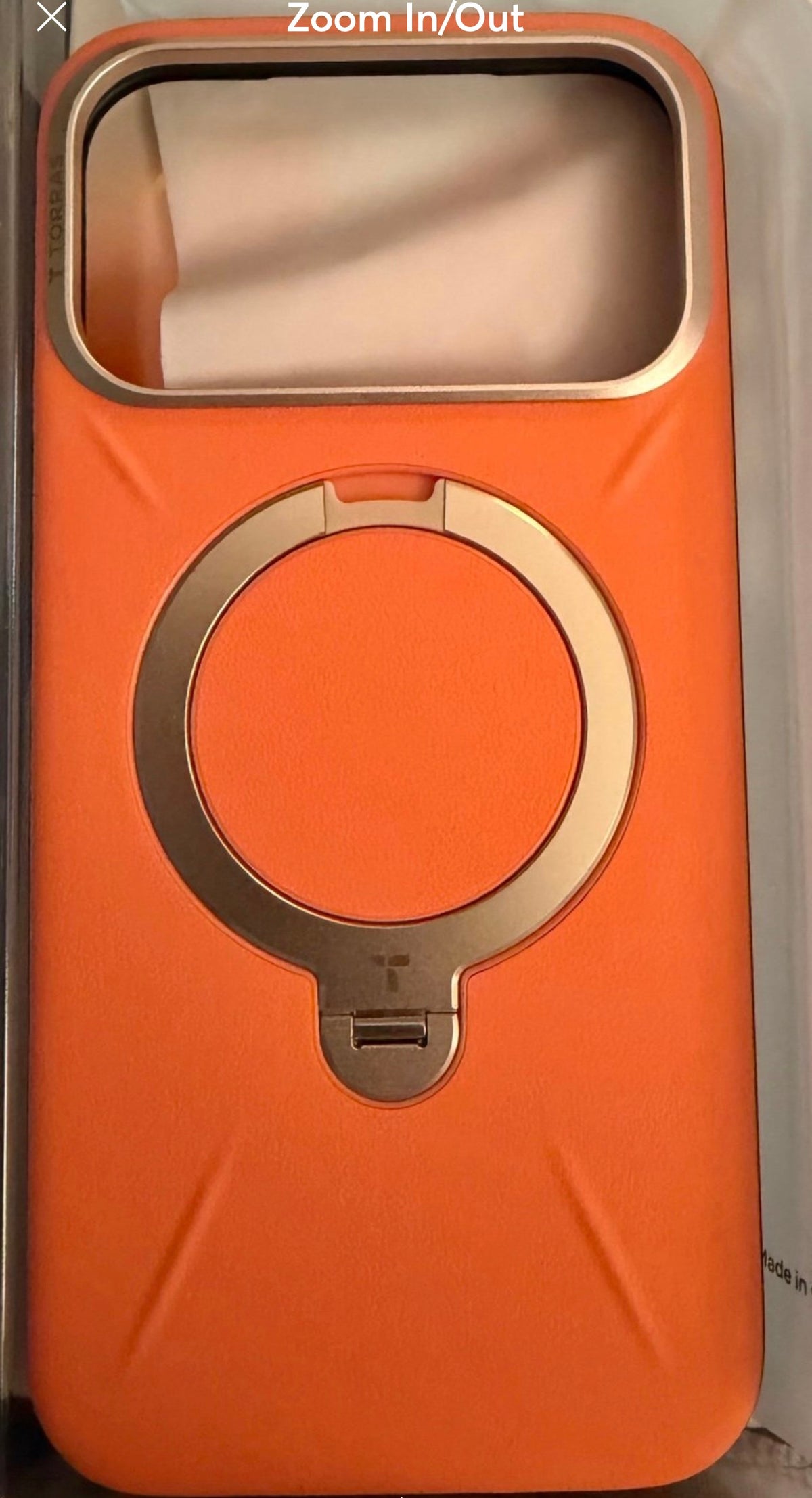 TORRAS - Q3 VegSkin for iPhone 17 Pro Max Case Leather, 360 Spin Magnetic Stand, Fit for MagSafe, Camera Control, Shockproof Premium Organic Silicone Leather Case for iPhone 17 Pro Max, Burnt Orange
