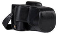 MG1192 Ever Ready Genuine Leather Camera Case Compatible with Canon EOS Rebel T8i, Kiss X10i, Rebel T7i, Kiss X9i, 77D, 9000D (18-55mm), Black