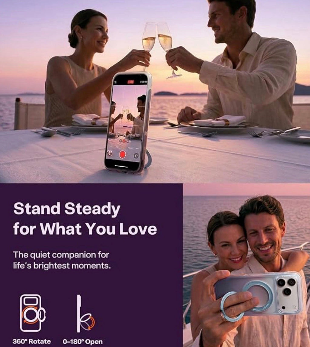 TORRAS - O3 Air Gradient for iPhone 17 Pro Case, 360 Magnetic Stand, Purple
Fit for Magsafe, Military Drop Protection, Camera Control, Shockproof phone case for iPhone 17 Pro 6.3'', Dusk Haze Purple